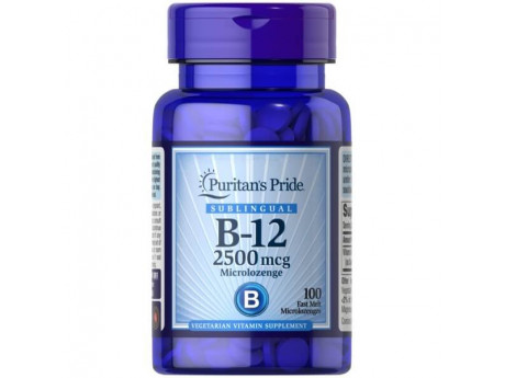 Vitamin B-12 2500 мкг Sublingual Puritan's Pride (100 таблеток)
