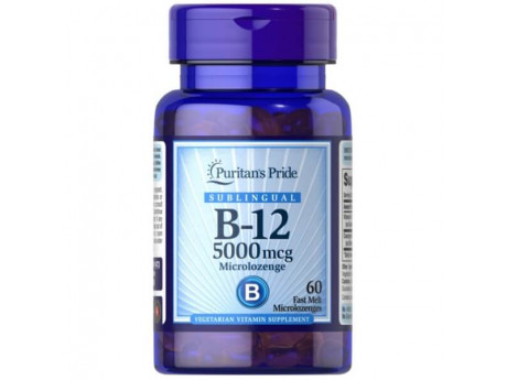 Vitamin B-12 5000 мкг Sublingual Puritan's Pride (60 таблеток)