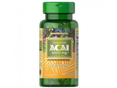 Acai 1000 мг Puritan's Pride (60 капсул)
