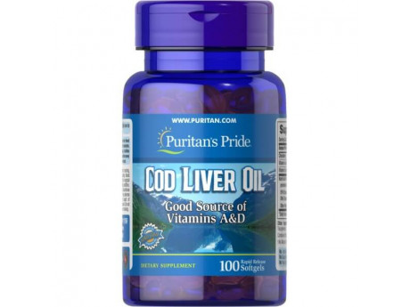 Cod Liver Oil 415 мг Puritan's Pride (100 капсул)