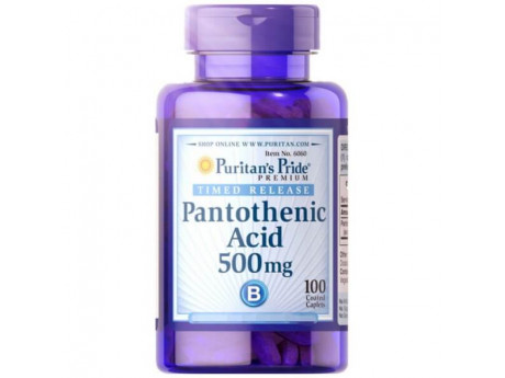 Pantothenic Acid 500 мг Puritan's Pride (100 таблеток)