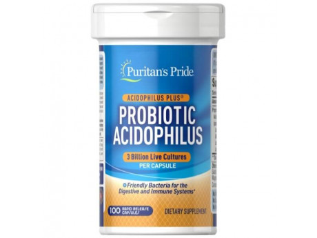Probiotic Acidophilus 3 Billion Puritan's Pride (100 капсул)