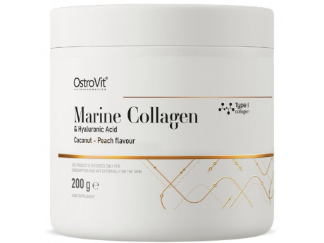 Морський Колаген з гіалуронкою і вітаміном C Ostrovit (200 грамм)