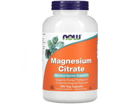 NOW Foods Magnesium Citrate (240 вег капсул)